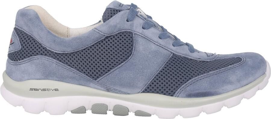Gabor rollingsoft sensitive 66.966.26 dames rollende wandelsneaker Blauw
