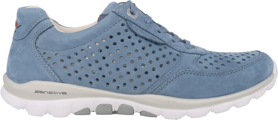 Gabor rollingsoft sensitive 66.967.26 dames rollende wandelsneaker Blauw