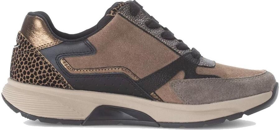 Gabor rollingsoft sensitive 76.878.42 dames rollende wandelsneaker bruin