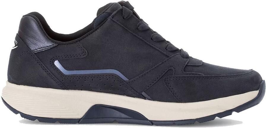 Gabor rollingsoft sensitive 76.878.46 dames rollende wandelsneaker blauw
