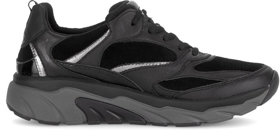 Gabor rollingsoft sensitive 76.936.47 dames rollende wandelsneaker zwart