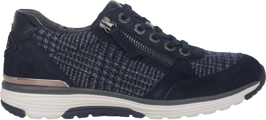 Gabor rollingsoft sensitive 76.973.66 dames rollende wandelsneaker Blauw