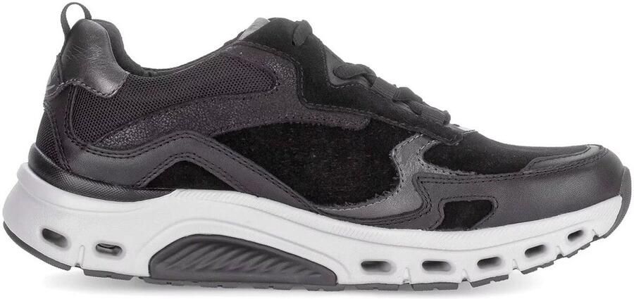 Gabor rollingsoft sensitive 76.986.47 dames rollende wandelsneaker Zwart