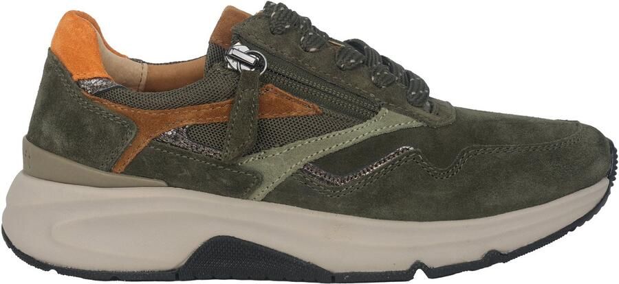 Gabor rollingsoft sensitive 96.896.34 dames rollende wandelsneaker groen