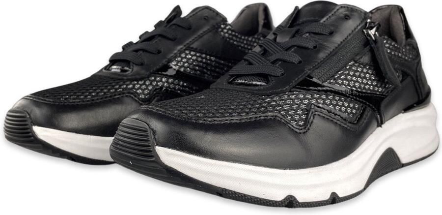 Gabor rollingsoft sensitive 96.896.57 dames rollende wandelsneaker zwart - Foto 6