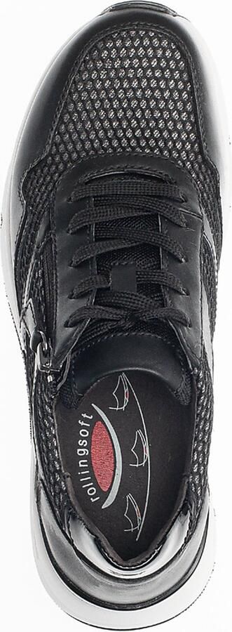 Gabor rollingsoft sensitive 96.896.57 dames rollende wandelsneaker zwart - Foto 10