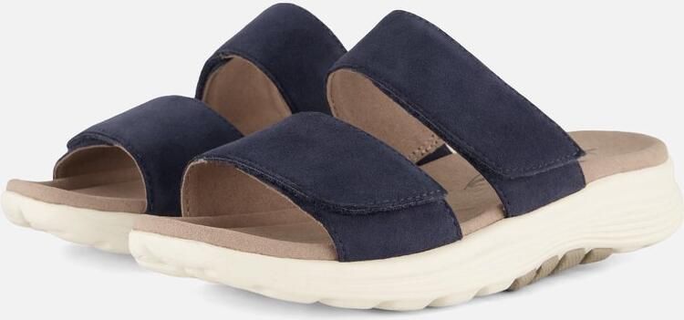 Gabor Rollingsoft Slippers blauw Suède