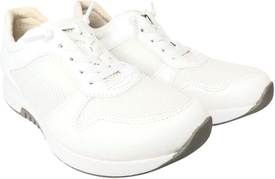 Gabor Rollingsoft Sneakers met sleehak met label aan de hiel vrijetijdsschoen lage schoen veterschoen