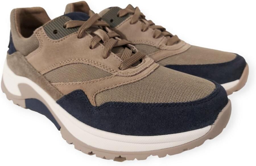 Gabor Rollingsoft Sneaker 8000.15.21 Blauw Groen Zand Combi
