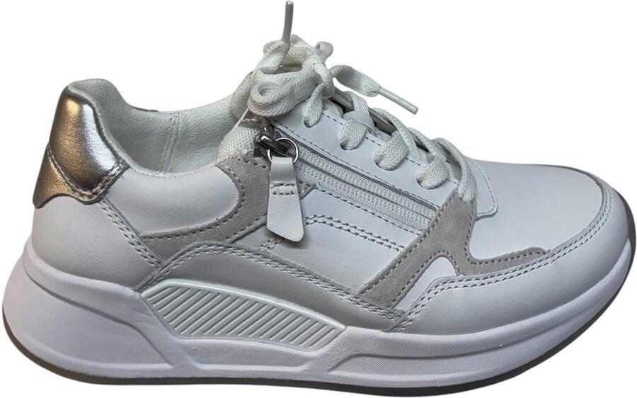 Gabor 86.958.50 Rolling Soft Sneakers Wit Leer Dames Breed Wit - Foto 4