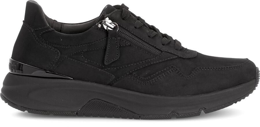 Gabor Rollingsoft Sneaker Zwart Nubuck