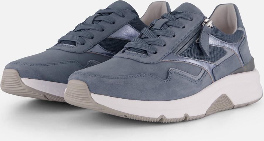 Gabor Rollingsoft Sneakers blauw Leer Dames