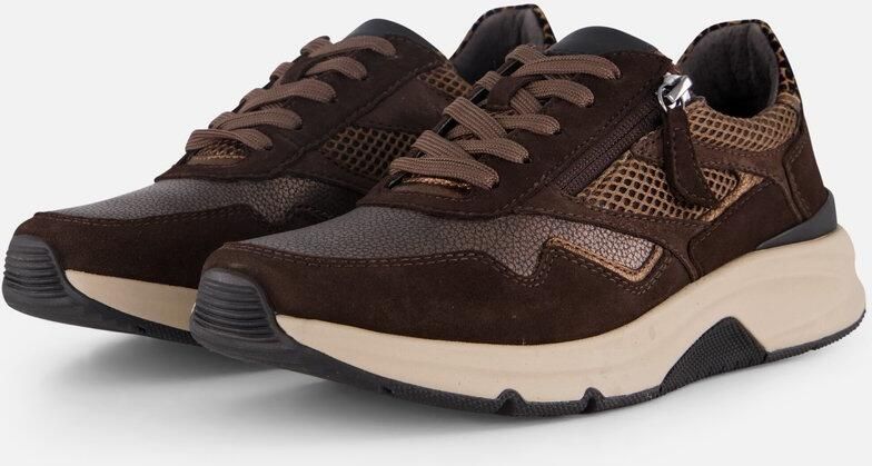 Gabor Rollingsoft Sneakers brons Textiel