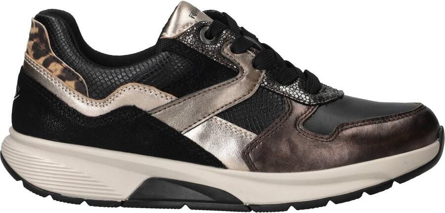Rollingsoft Gabor DAMES SNEAKERS ZWART 0106.03.002 NAVA HT PERL. K. BLACK TAUPE KOMBI
