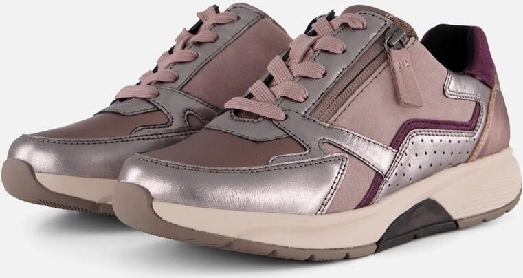 Gabor Rollingsoft Sneakers met sleehak veterschoen halfhoge schoen vrijetijdsschoen met extra ritssluiting - Foto 2