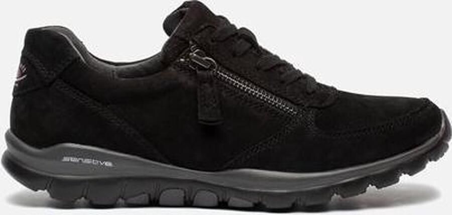 Gabor Rollingsoft Sneakers met sleehak vrijetijdsschoen lage schoen veterschoen met optifit verwisselbare inlegzool