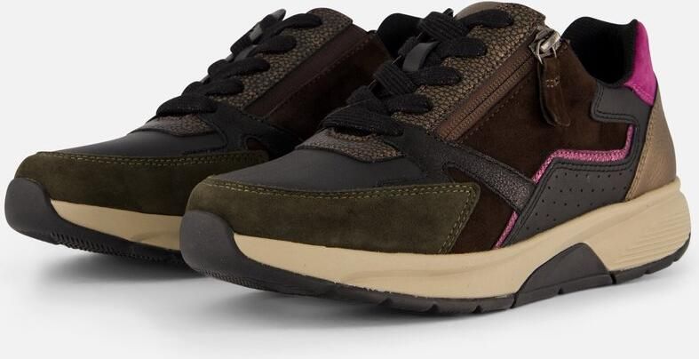 Gabor rollingsoft sensitive 56.878.63 dames rollende wandelsneaker zwart