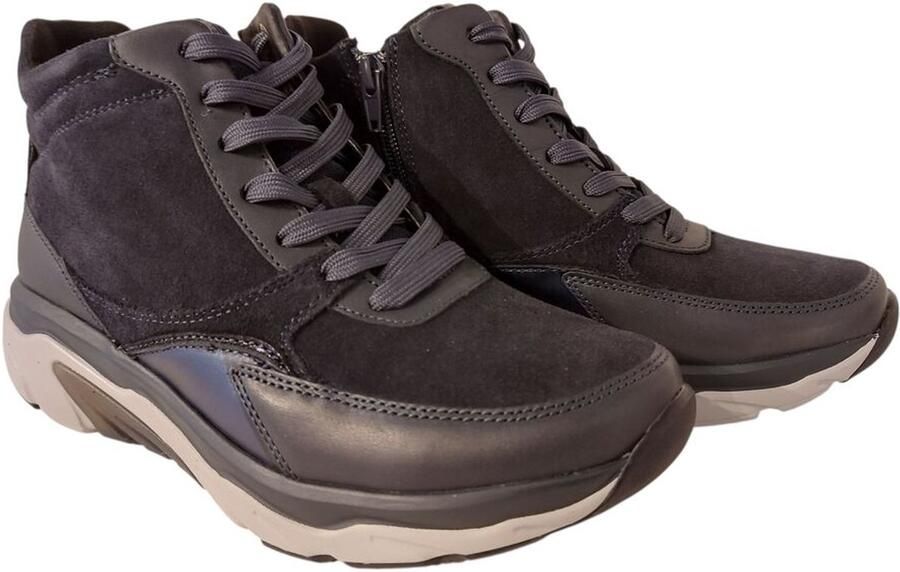 Gabor Rollingsoft Sneakers met sleehak veterschoenen high top sneakers comfortschoen gevoerde schachtrand - Foto 2