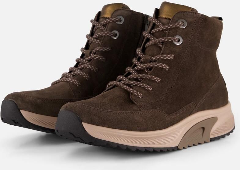 Gabor Rollingsoft Veterboot Met Rits Bruin Suede - Foto 2