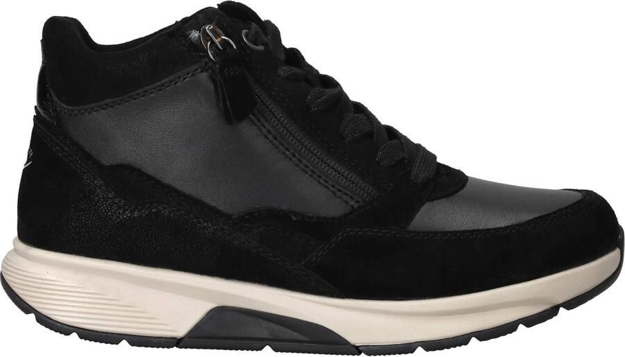 Gabor 0804.01.001 Rolling Soft Hoge Veterschoenen Zwart Leer en Suede Zwart - Foto 3