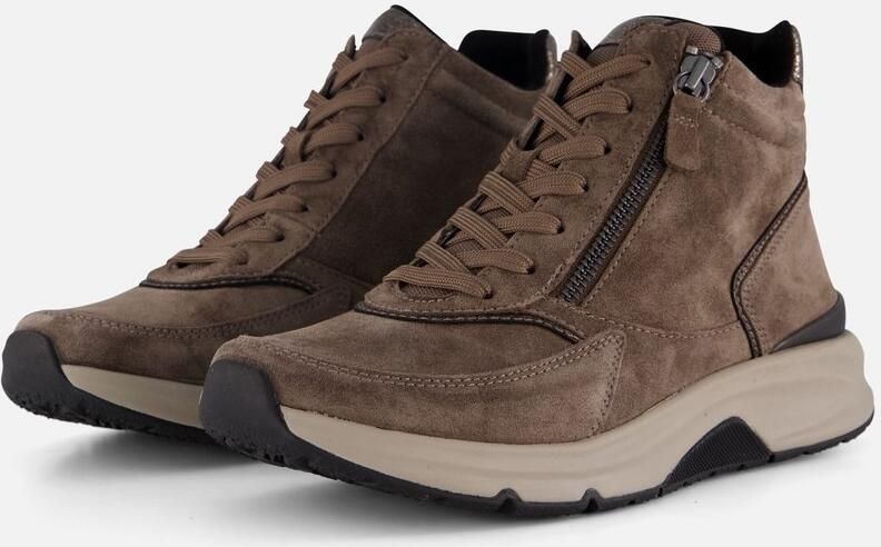 Gabor Rollingsoft Sneakers met sleehak vrijetijdsschoen veterschoen veterschoenen met uitneembare binnenzool