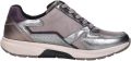 Gabor Rollingsoft Sneakers met sleehak veterschoen halfhoge schoen vrijetijdsschoen met extra ritssluiting - Zilver