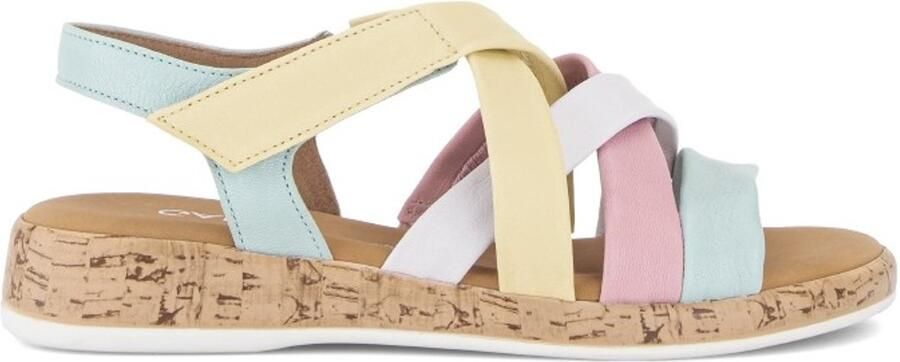 Gabor Sandaal 82.736.23 Nappa Nava Glacier Geel Roze Blauw Combi