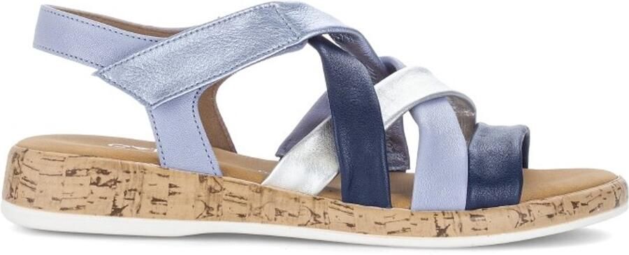 Gabor Sandaal 82.736.26 Nappa Metal Marine Blauw Combi Wijdte G
