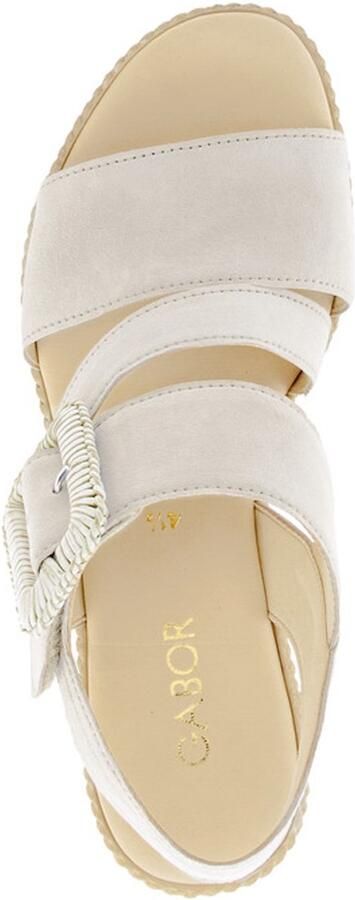 Gabor Dames Sandalen met hak 771 Beige Suède Sleehak - Foto 6
