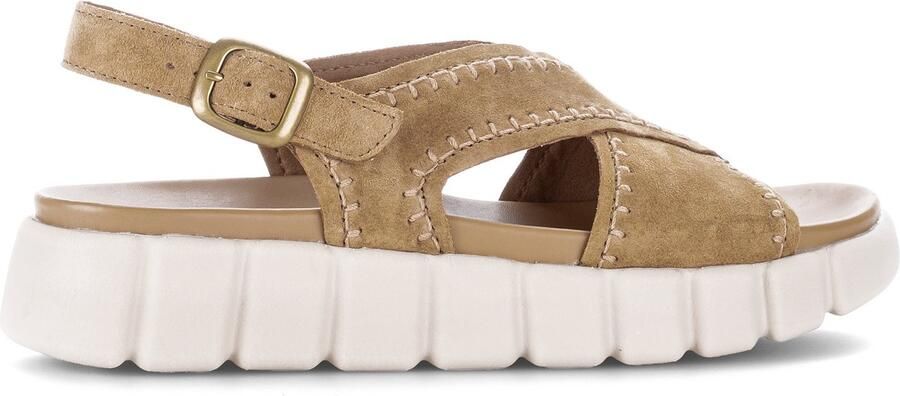 Gabor Sandaal Kruisband Bruin Suede