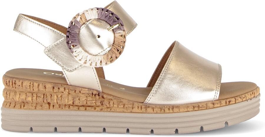 Gabor Sandaal Plateauzool Hak Goud
