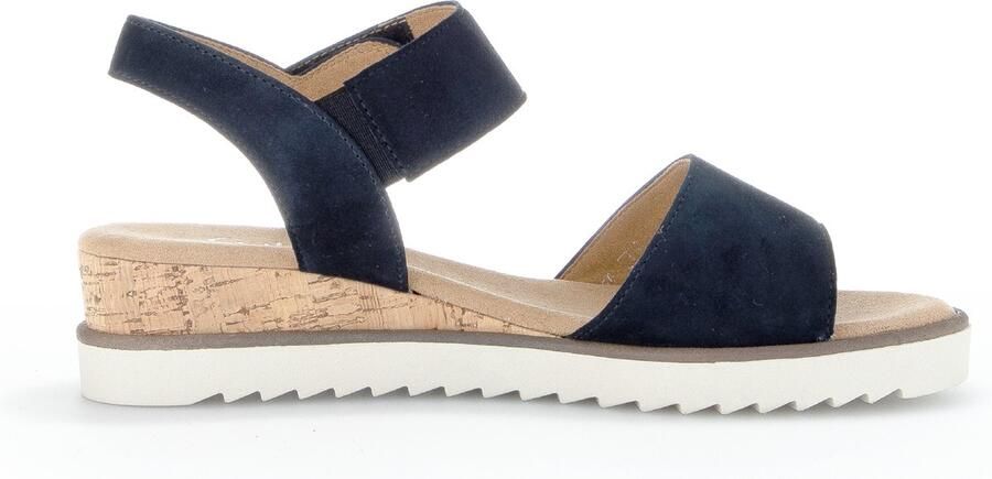 Gabor Sandaal Zwart Suede Kurk Sleehak - Foto 4