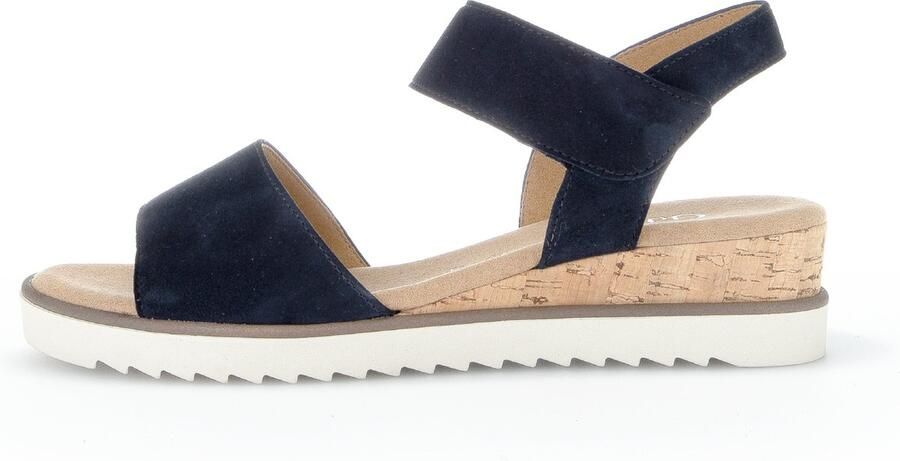 Gabor Sandaal Zwart Suede Kurk Sleehak - Foto 3