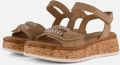 Gabor Sandaaltjes Rhodos zomerschoen bandjessandaal met twee klittenbandsluitingen g-breedte - Beige