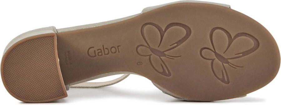 Gabor Sandalen Dames Damesschoenen Suède Blokhak hoogte 4 cm 22.902 glitter Beige - Foto 17