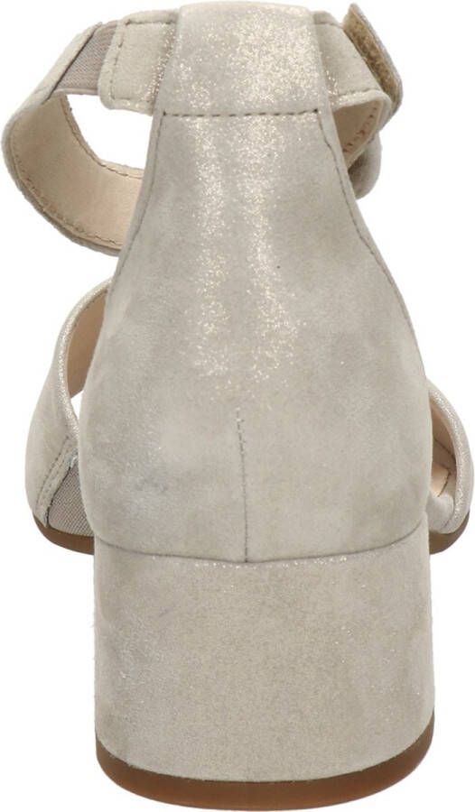 Gabor Sandalen Dames Damesschoenen Suède Blokhak hoogte 4 cm 22.902 glitter Beige - Foto 11
