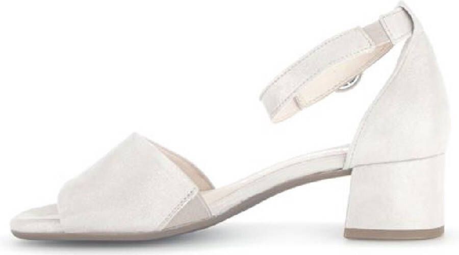 Gabor Sandalen Dames Damesschoenen Suède Blokhak hoogte 4 cm 22.902 glitter Beige - Foto 14