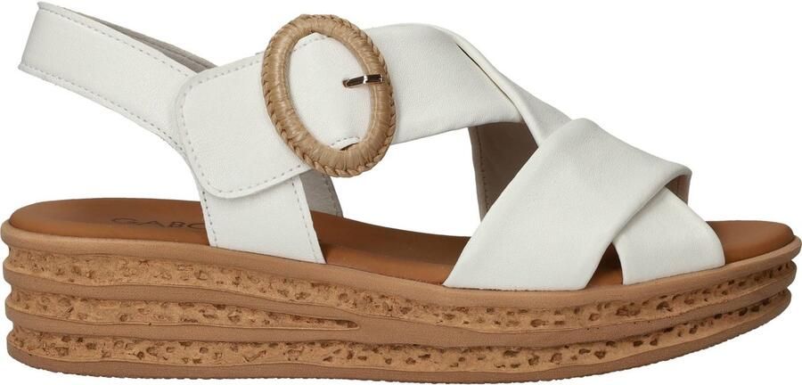 Gabor Sleehaksandaaltjes zomerschoen bandjessandaal klittenbandsluiting onder de decoratieve gesp - Foto 6