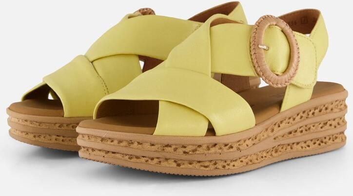 Gabor Sandalen geel Leer