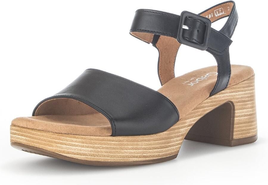 Gabor Verhoog je stijl met zwarte suède hoge hak sandalen Black Dames - Foto 5