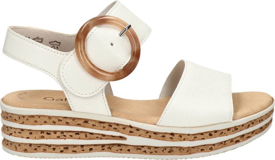 Gabor Beige Leren Sandalen Comfortabele Ronde Vorm Beige Dames - Foto 2