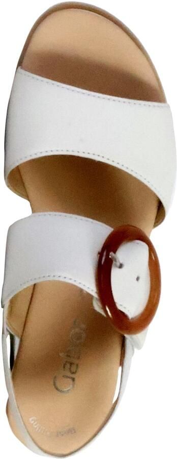 Gabor Satijnen Met Leren Sleehakken