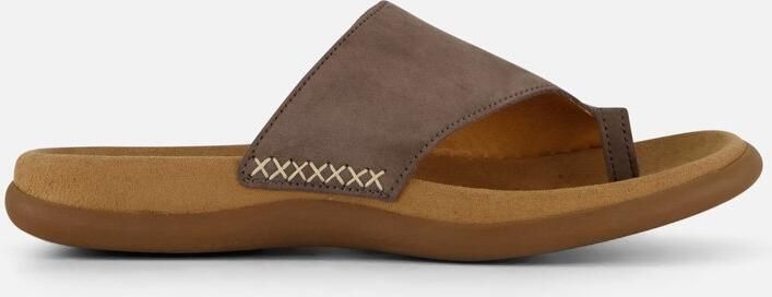 Gabor Teenslippers sleehak zomerschoen dianette met contrastkleurig borduursel