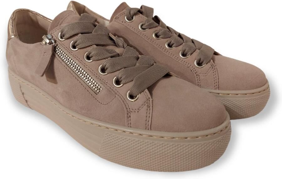 Gabor Sneaker 26.465.12 Metal Puder Taupe Suède