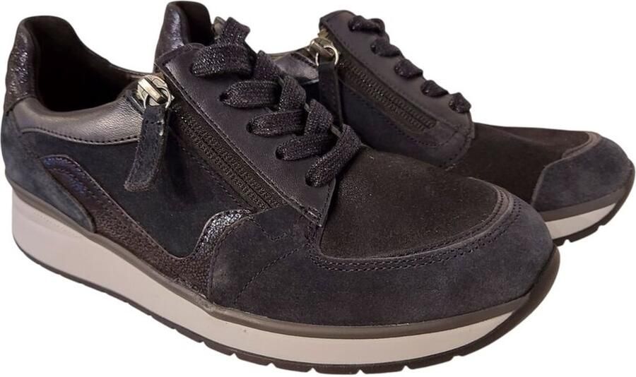 Gabor Sneakers met sleehak Capri vrijetijdsschoen halfhoge schoen veterschoen in extra wijdte k