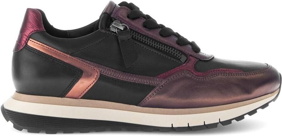 GABOR SHOES Gabor Sneaker 76.378.27 Zwart Bruin Metallic Wijdte H