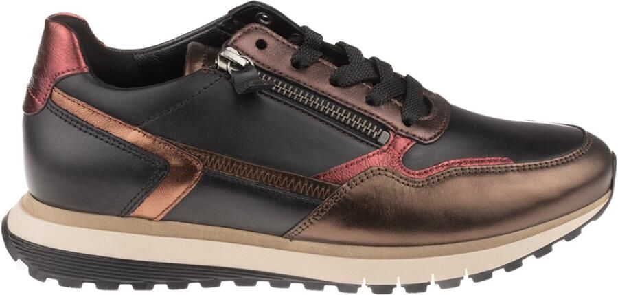 GABOR SHOES Gabor Sneaker 76.378.27 Zwart Bruin Metallic Wijdte H