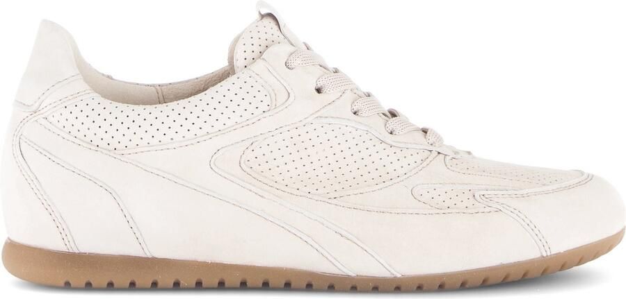 Gabor Sneaker Beige Suede Dunne Zool