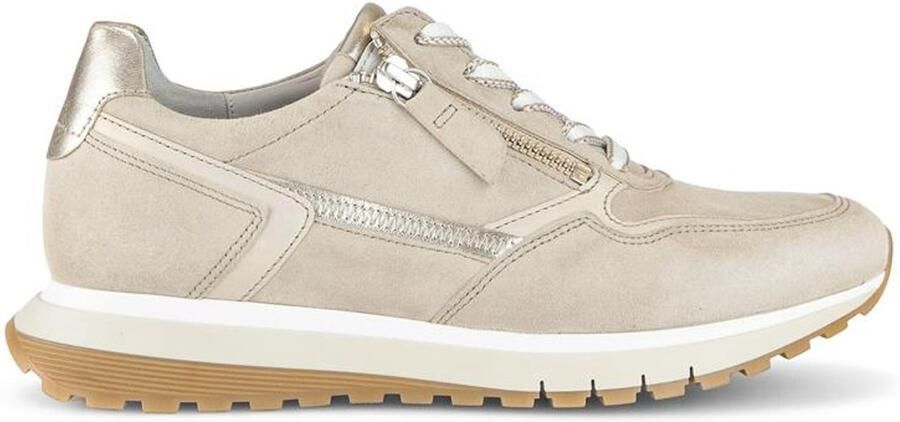 Gabor Sneaker Beige Suede Veter Rits H