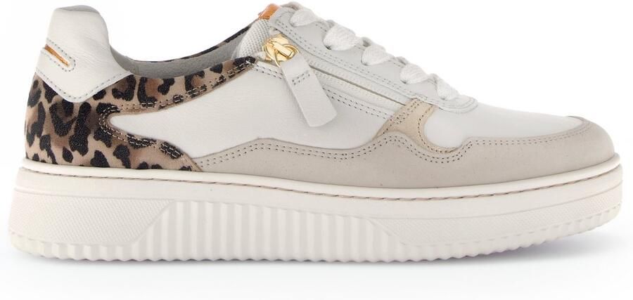 Gabor Sneaker Wit Panter Combi Wijdte K